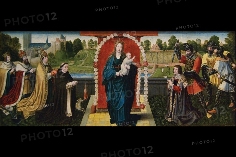 Fifteen Mysteries and the Virgin of the Rosary