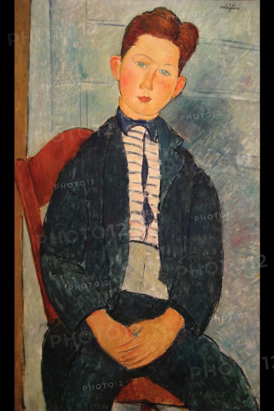 Boy in Striped Sweater