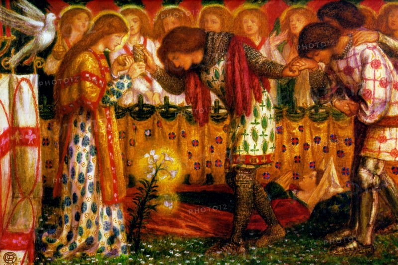 How Sir Galahad, Sir Bors and Sir Percival Were Fed with the Sanc Grael; But Sir Percival's Sister Died By the Way