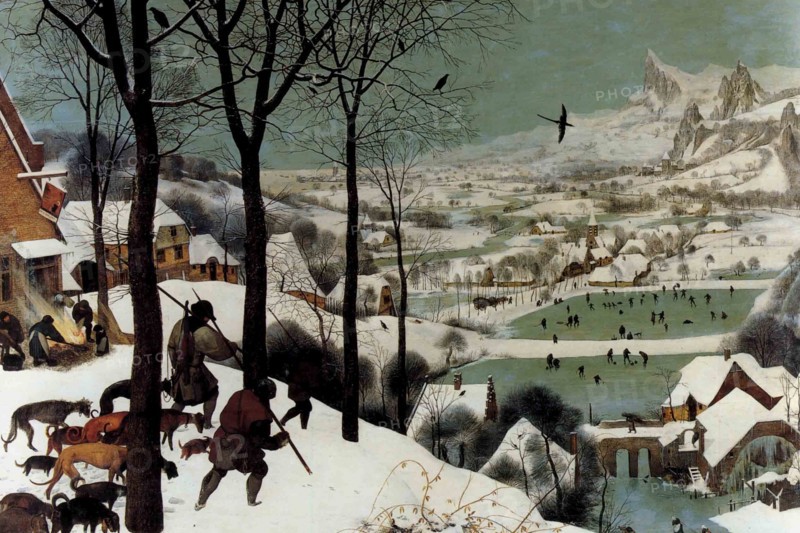 Hunters in the Snow - Detail -