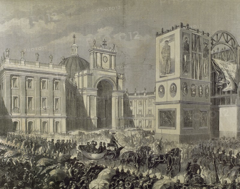 The triumphal entry of Victor Emmanuel II of Italy into Naples on November 7th, 1860.