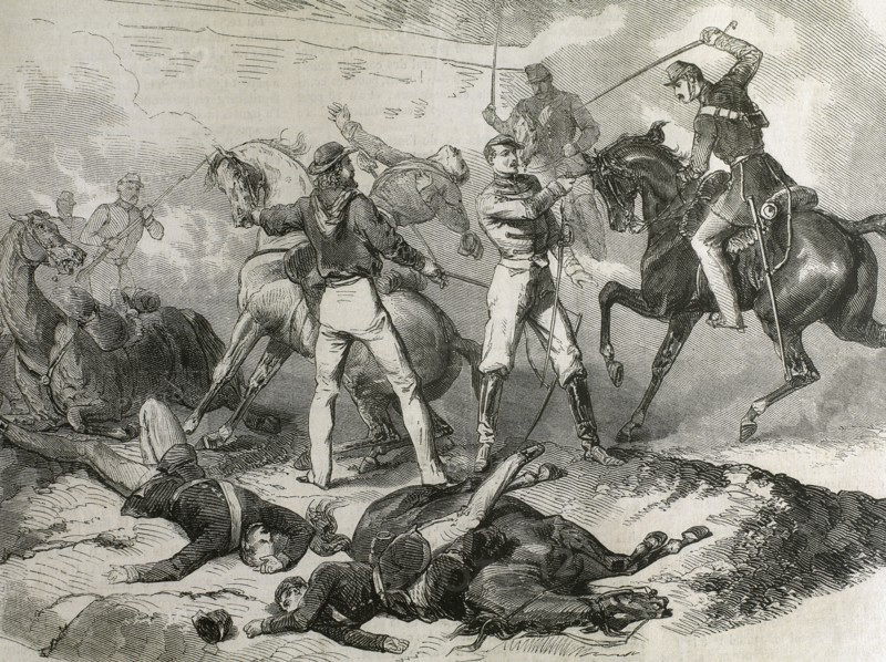 Risorgimento. Sicily Conquest. Batlle of Milazo. 17-24 July 1860. Engraving. 19th century.