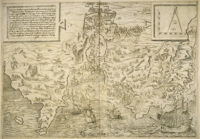 Map of the British Isles. 16th century. 1543
