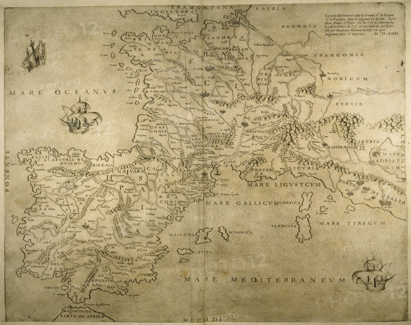 Iberian Peninsula, France and northern Italy.