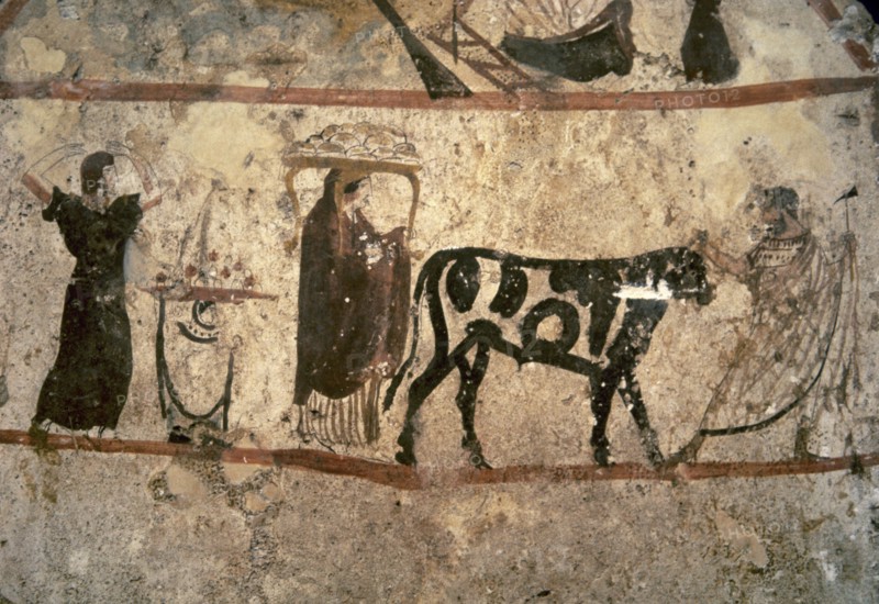 Painted slab. Tomb 47.