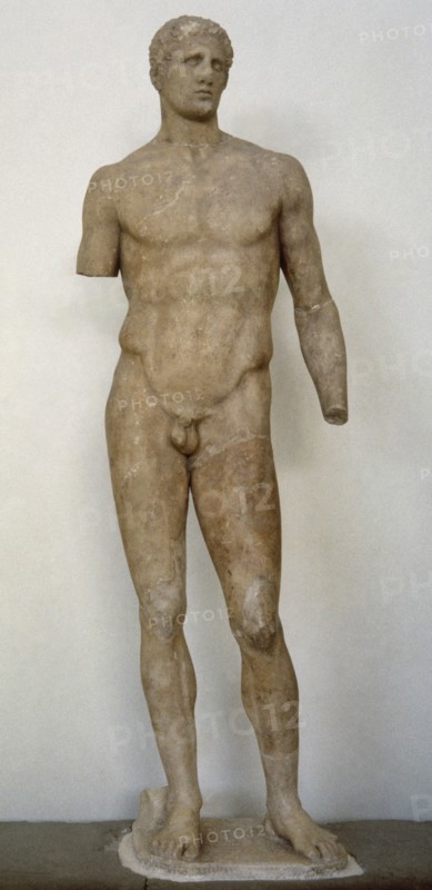 Agias Olimpic athlete statue.