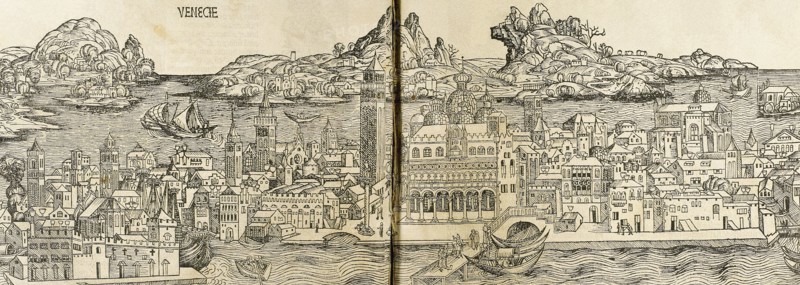 Venice. Italy. Engraving.