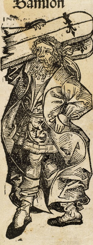 Samson. One of the last of the judges of the ancient Israelites. Old Testament. Engraving.
