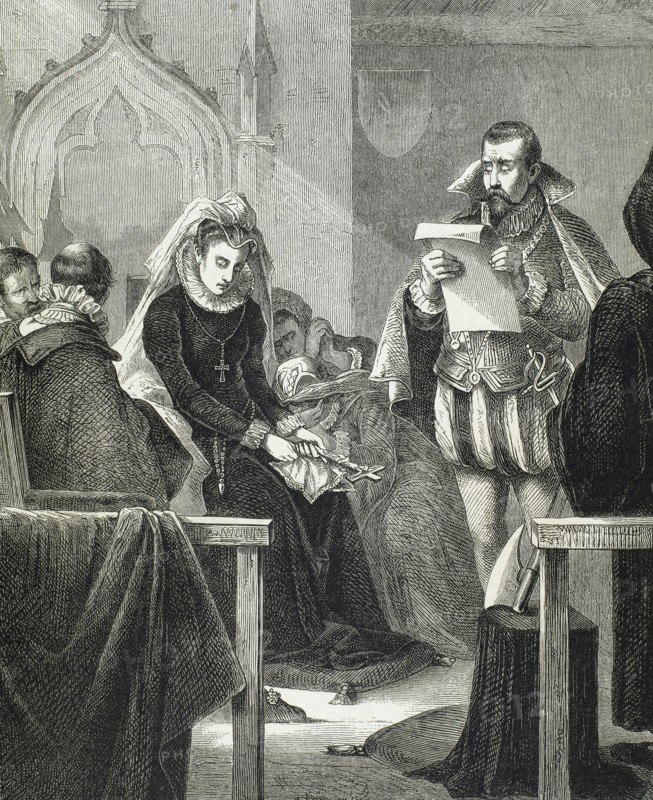 Mary, Queen of Scots (1542-1587)., on the scaffold. Engraving,1885.