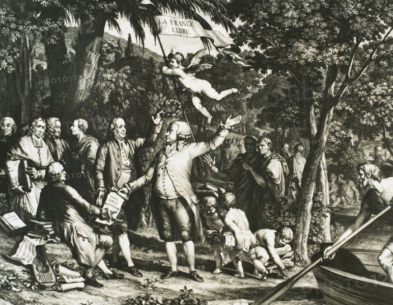 Honore Gabriel Riqueti, comte de Mirabeau (1749-1791). Leader of the early stages of the French revolution. Mirabeau in Champs-Elyses.
