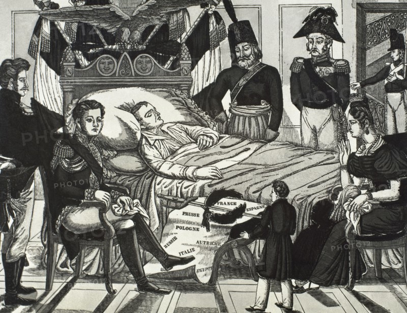 Napoleon Bonaparte (1769-1821). Death of Napoleon.