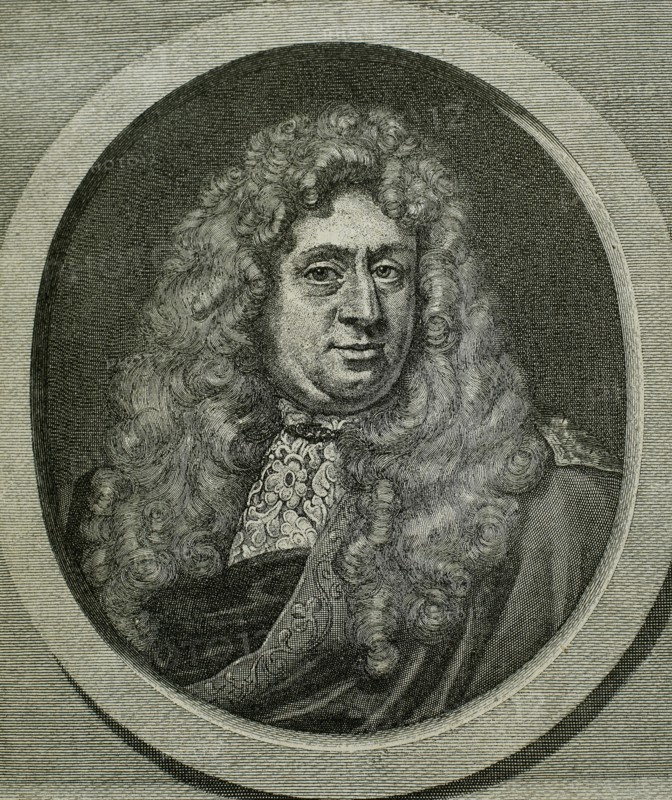 Samuel von Pufendorf (1632-1694). German jurist, political philosopher, economist statesman, and historian. Portrait. Engraving.