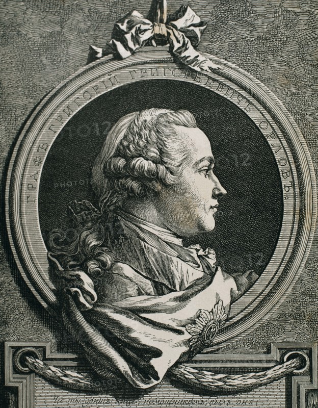Grigoryevic Grigorij Orlov (1734-1783). Military and Russian statesman. Portrait. Engraving.