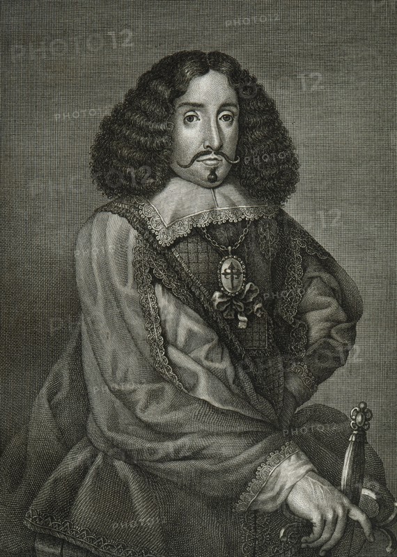 Bernardino de Rebolledo (1597-1676). Spanish poet, soldier and dipolmat. Engraving. Portrait.