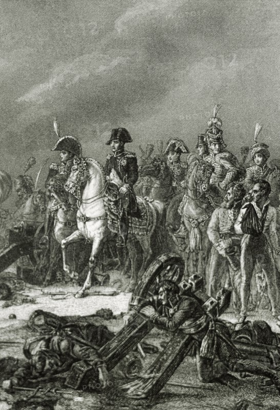 Napoleonic Wars. Battle of Austerlitz. December 2, 1805. Engraving.