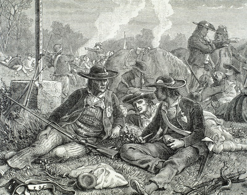 Uprising in the Vendee, 1793-1796 during the French Revolution. Engraving.