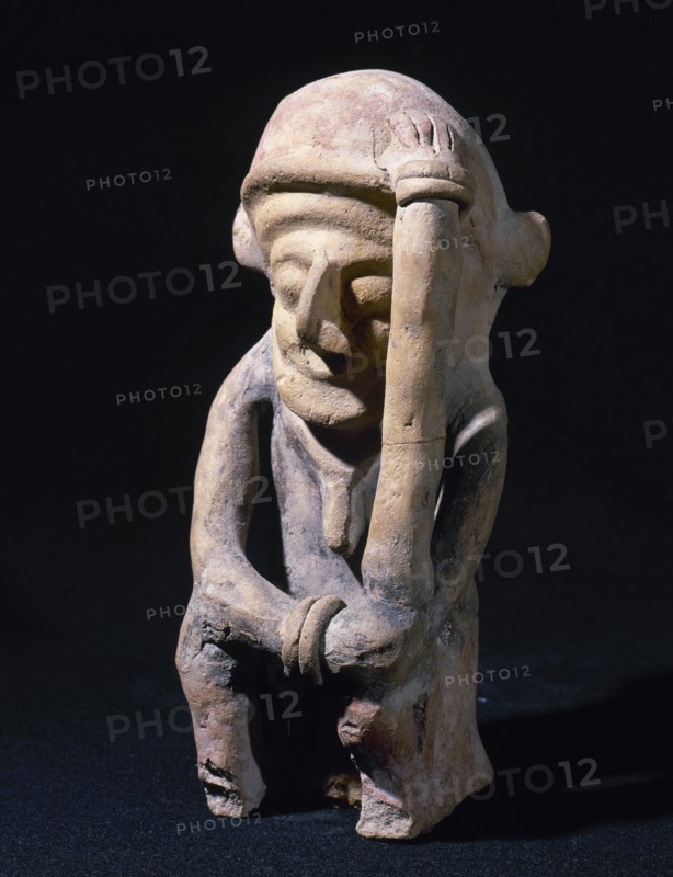 Male figure representing a thinker.