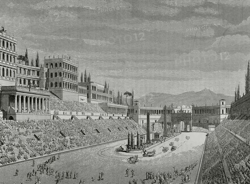 Circus Maximus between the Aventine and Palatine hills.