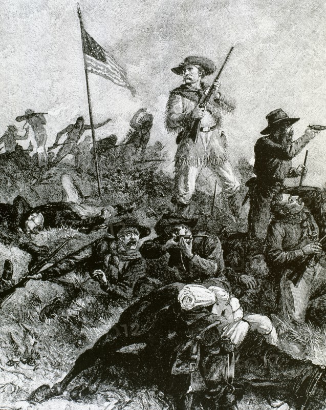 George Armstrong Custer in the Battle of the Little Bighorn where he died.