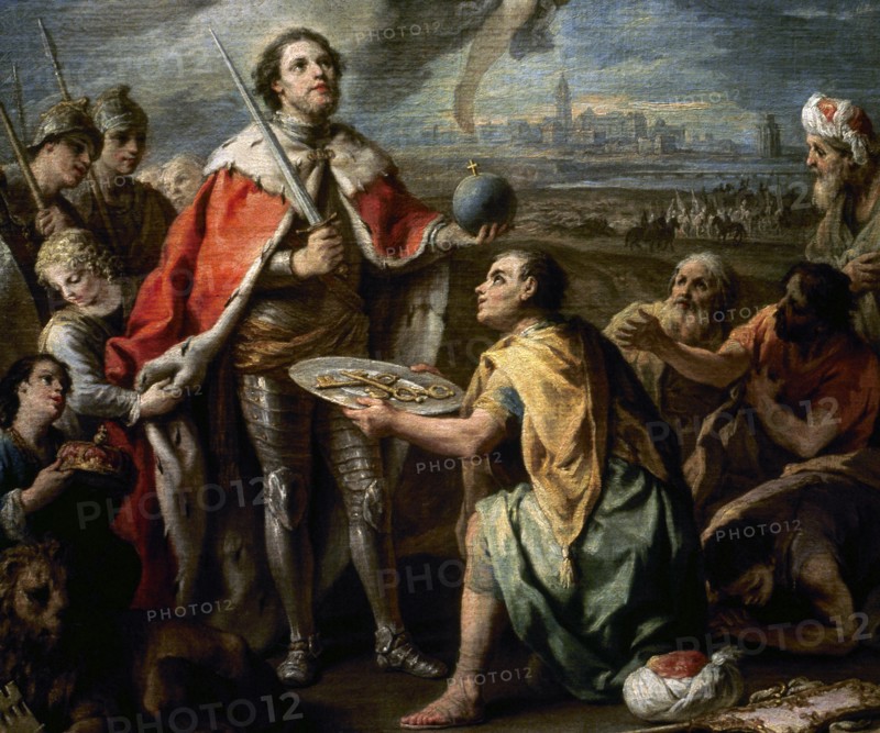 Surrender of Seville to king Fernando III of Castille.