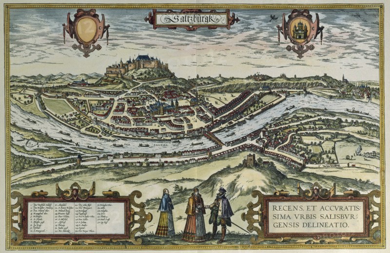 Panorama of Salzburg.
