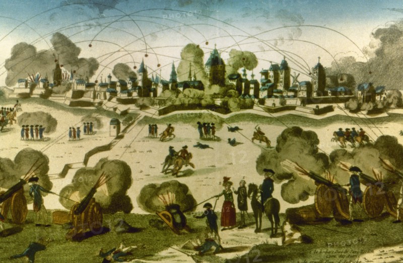 Siege of Lille by the Austrian troops.