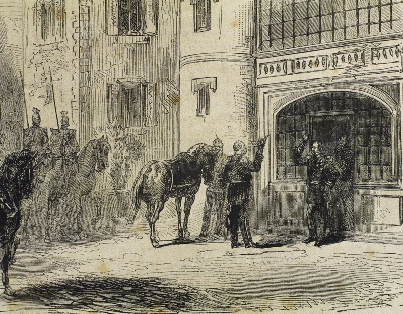 William I of Prussia arrives at Bellevue for the interview with Napoleon III.