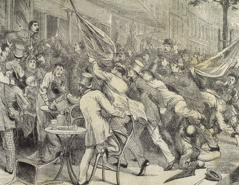 Boulevard Montmartre. Reaction of the people when it knows the defeat of the French in Forbach.
