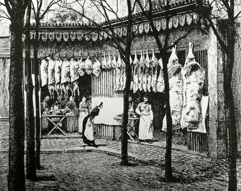 Butcher shop.