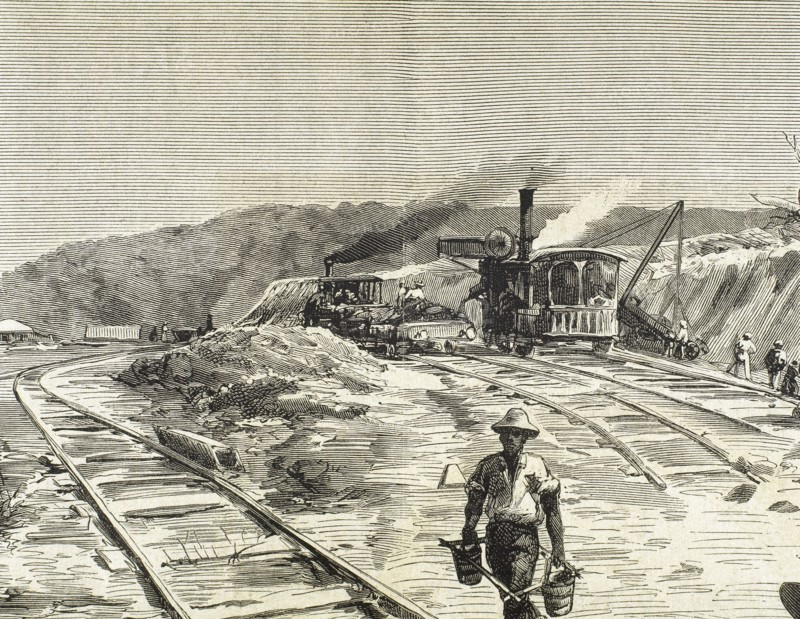 Construction of Panama Canal.