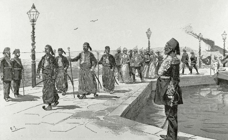 Reception of German dignitaries by the general and politician Mustafa Kemal Ataturk.