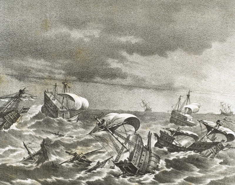 Destruction of the Spanish Armada.