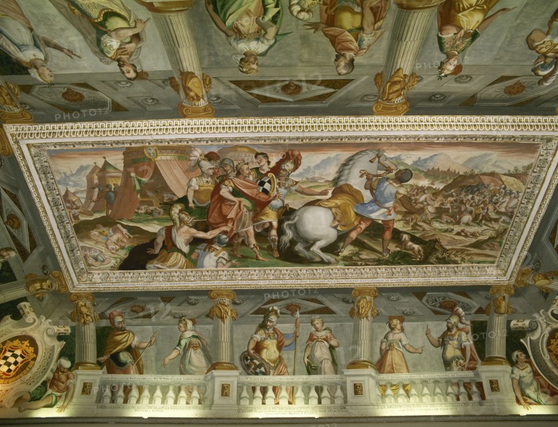 Palace of the Marquis of Santa Cruz. Frescoes of the Lineages Room depicting the ancestors of the Marquis of Santa Cruz.
