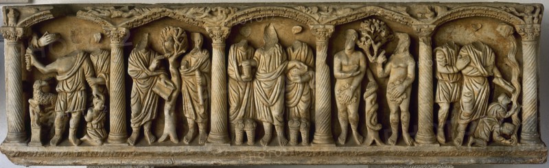 Early Christian sarcophagus.