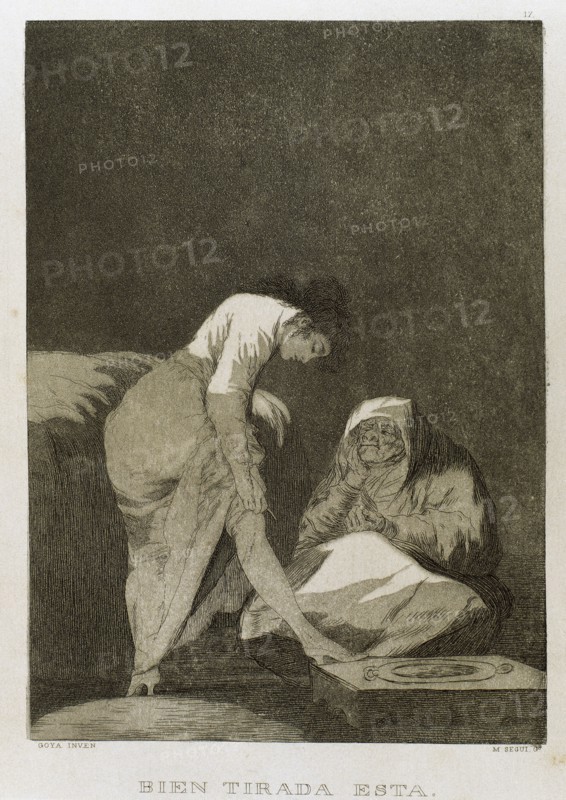 Francisco Goya (1746-1828). Caprices. Plaque 17. It is nicely stretched. Prado Museum. Madrid. Spain.