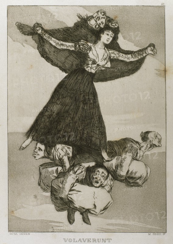 Francisco Goya (1746-1828). Caprices. Plaque 61. They have flown. Prado Museum. Madrid. Spain.