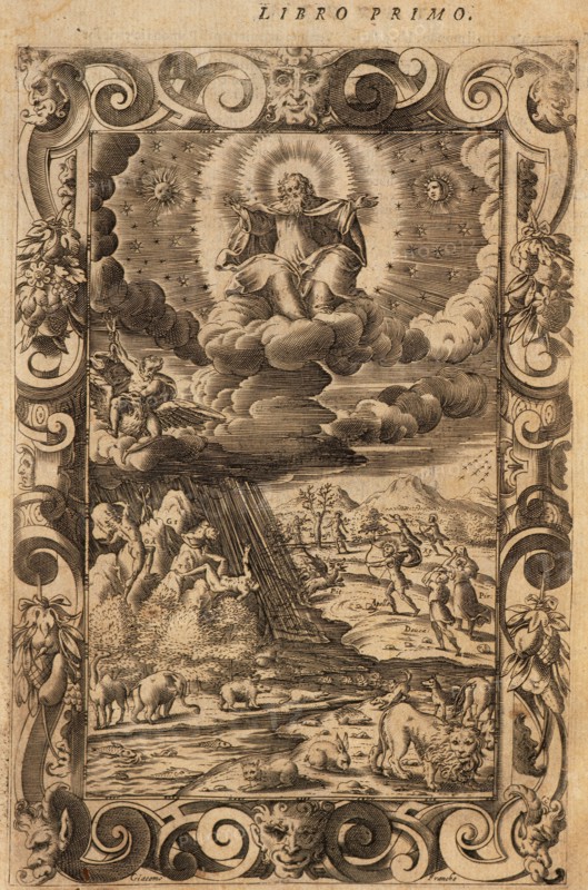 The Creation, The Battle of the Giants, Decaulion and Pyrrha and Apollo and the serpent.