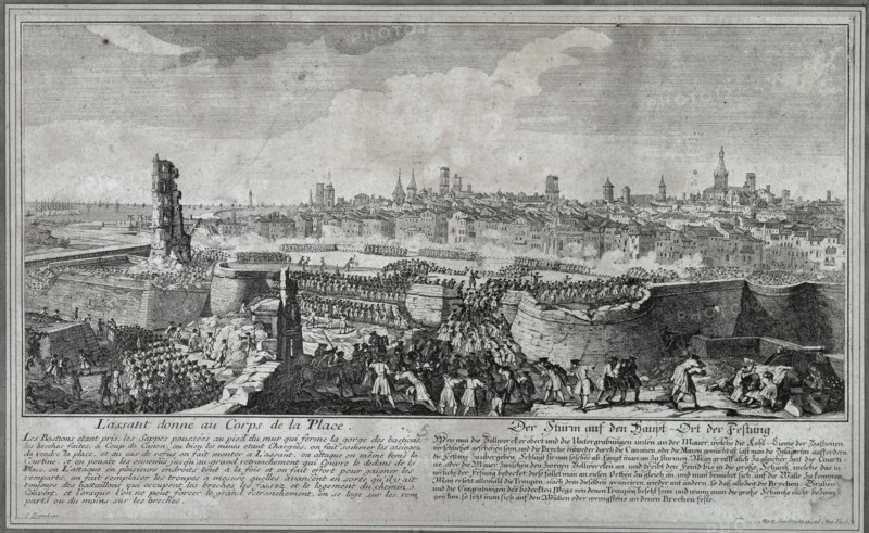 Entry of the troops of Philip V in Barcelona.