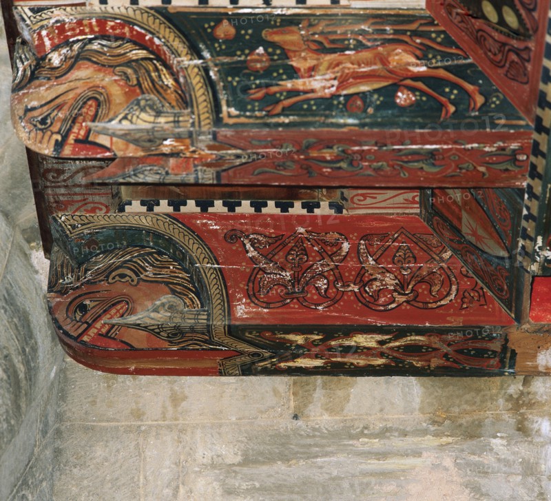 Spain. Aragon. La Puebla de Castro. Mudejar aljarfe (14th. Century) in the Choir of the Church of San Roman de Castro.