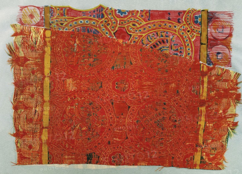Islamic art. Spain. 12th-13th c. Tissue of La Seu d'Urgell. Episcopal Museum of Vic. Catalonia.