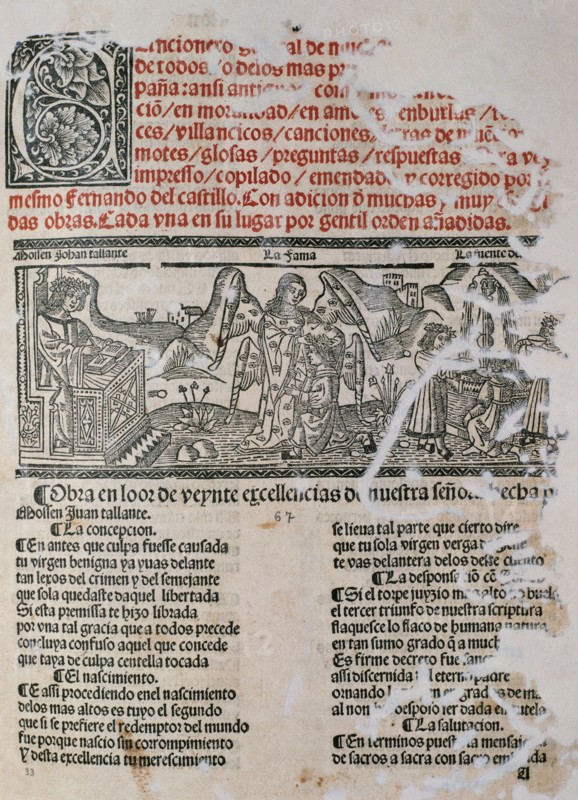 Hernando del Castillo (16th C). Spanish poet and bookseller. Cancionero General de Muchos y Diversos Autores. Poetic compilation.