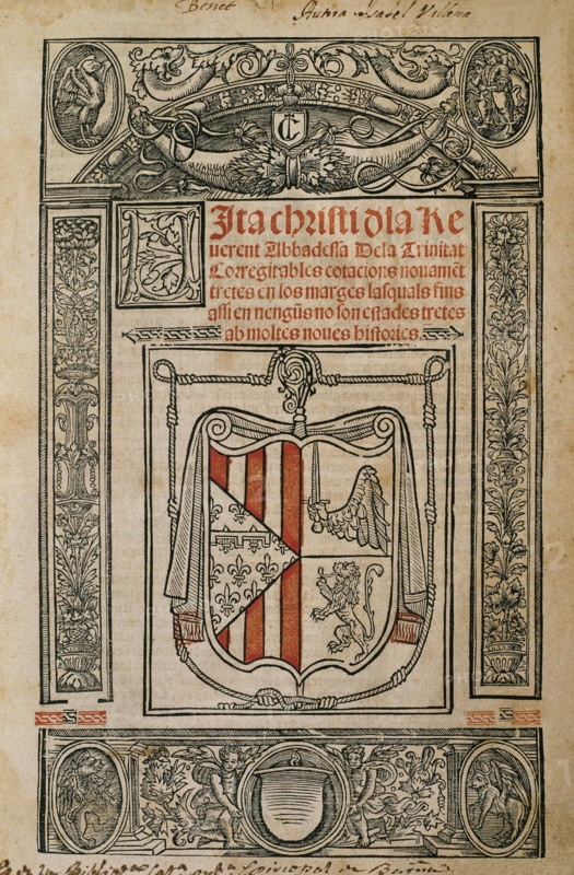 Isabel de Villena (1430-1490). Female writer.  Vita Christi (Christ's Life), 1527. Incunable. Spain.