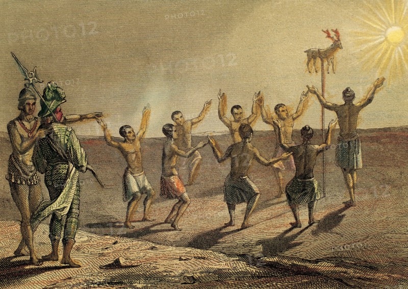 Ritual dedicated to the sun god.