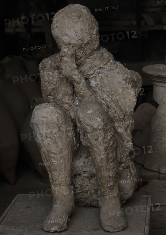 Pompeii. Plaster cast of human remains.