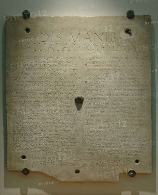 Allia Potestas, freedwoman of Perugia 2nd century AD.
