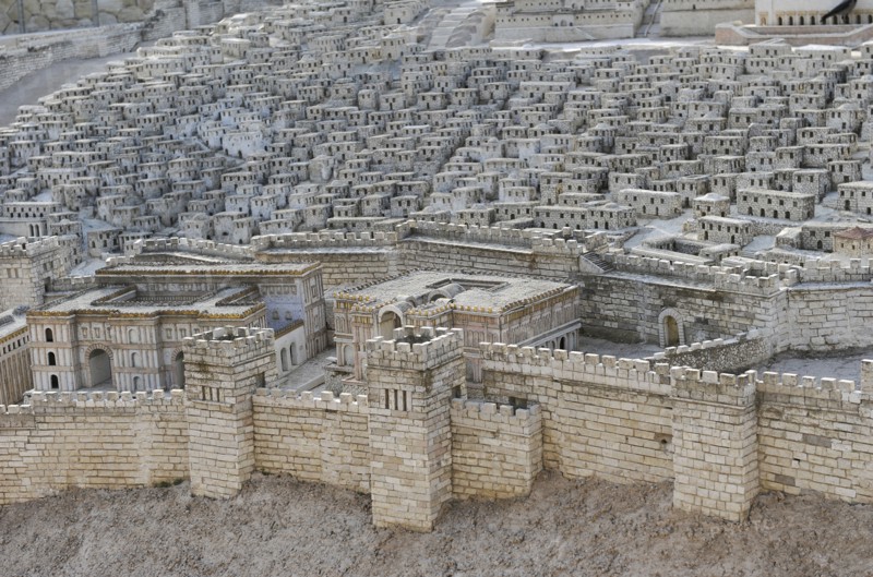 Model of the city of Jerusalem.