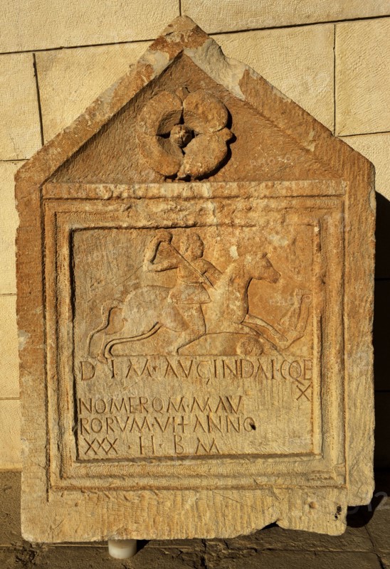 Latin inscription dedicated to horseman in the squadron of the Mauritanians.