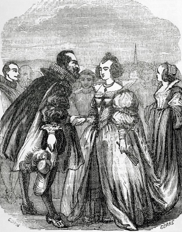 Marie de' Medici (1573-1642). Consort queen of France. Second wife of Henry IV. Regent for her son, Louis XIII. Engraving,1851.