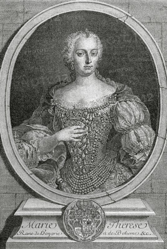 Queen Maria Theresa of Austria (1717-1780). Engraving, 1885.
