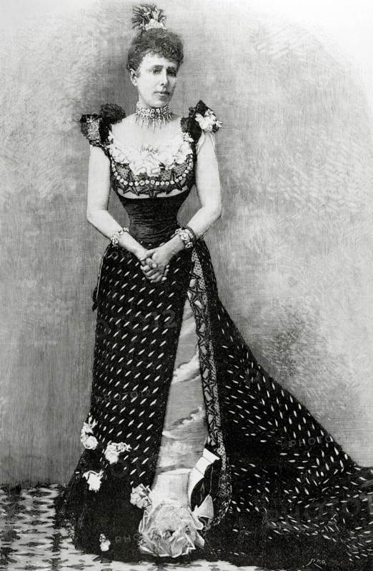 Maria Christina of Austria (1858-1929). Queen of Spain. Second wife of King Alfonso XII. Engraving,1880.